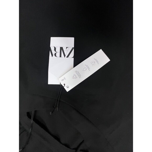 ZARA Crossover Surplice Neckline Strappy Mini Dress in Black Size L - Picture 10 of 10